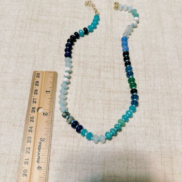 Boho summer beaded necklace #1248 - Picture 4 of 4
